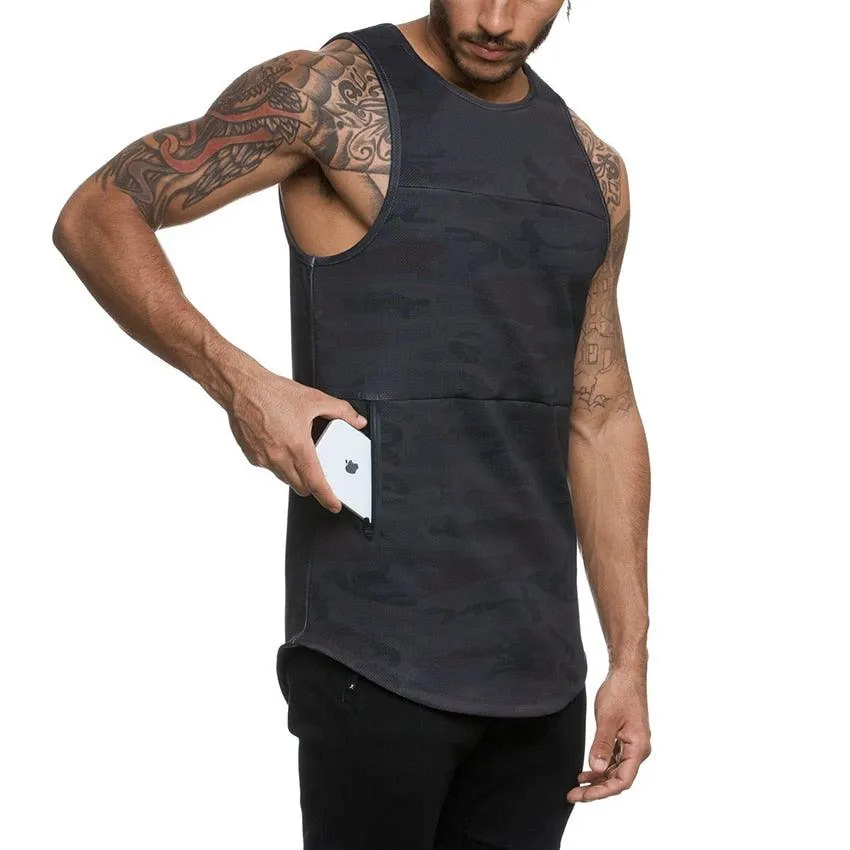 Men Camouflage Sport Tank Top Men