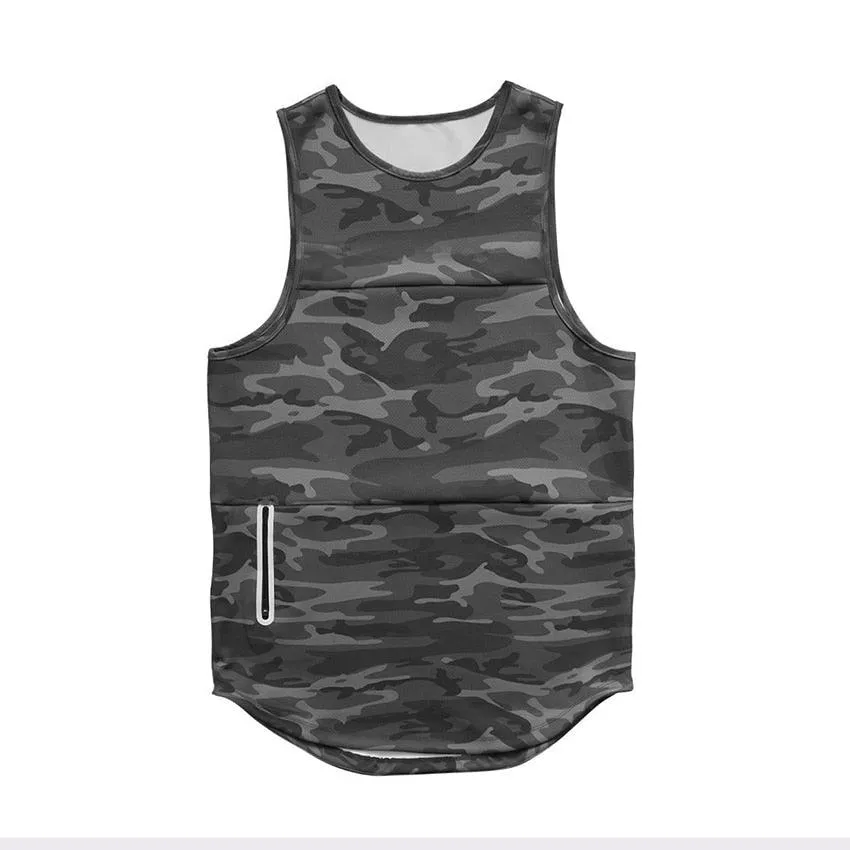 Men Camouflage Sport Tank Top Men