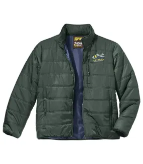 Men's Green Multipocket Puffer Jacket - Water-Repellent