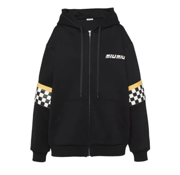 MiuMiu  |Unisex Street Style Long Sleeves Plain Logo Outlet