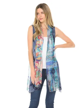 Mixed Print Light Weight Vest