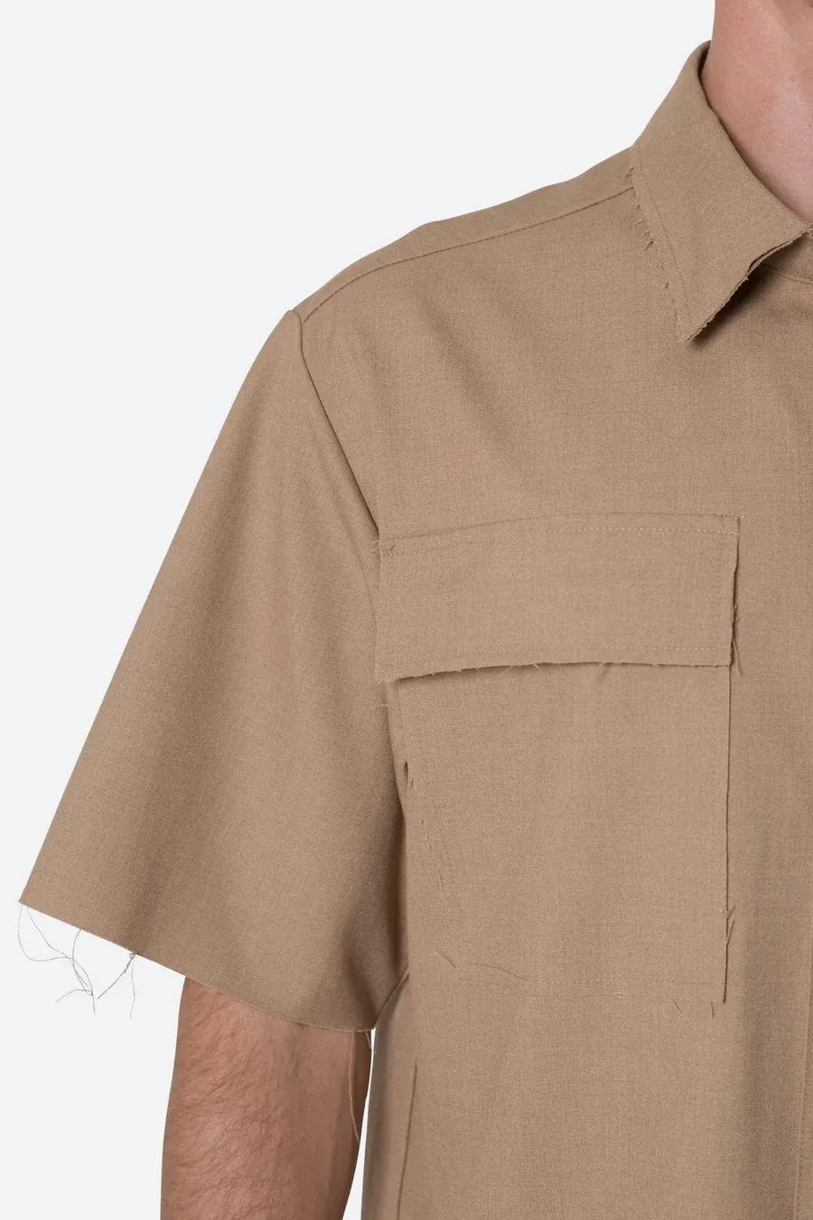 MNML  |Button-down Street Style Plain Short Sleeves Front Button