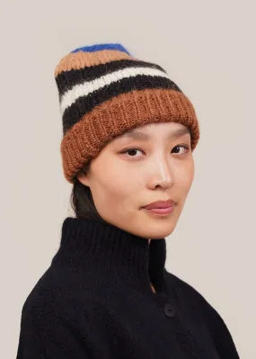 Mohair Striped Beanie