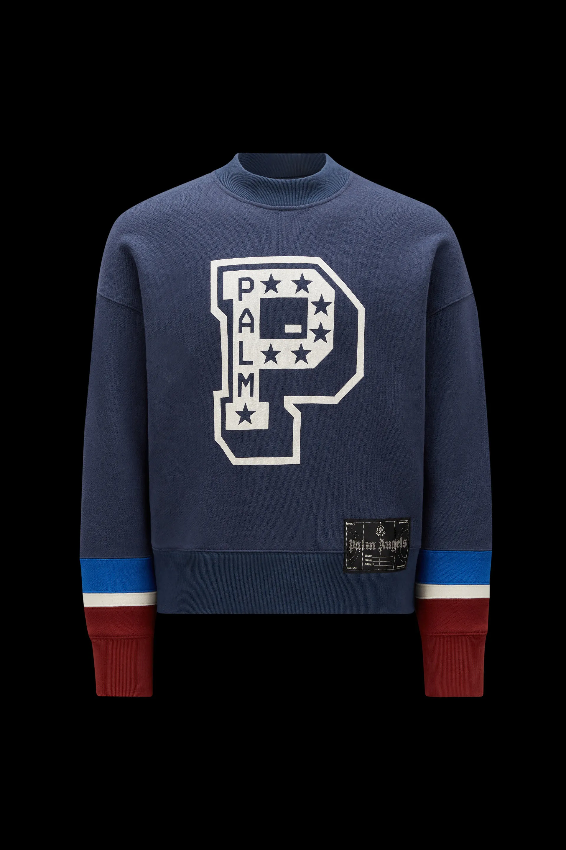 MONCLER  |Crew Neck Street Style Long Sleeves Plain Cotton Logo