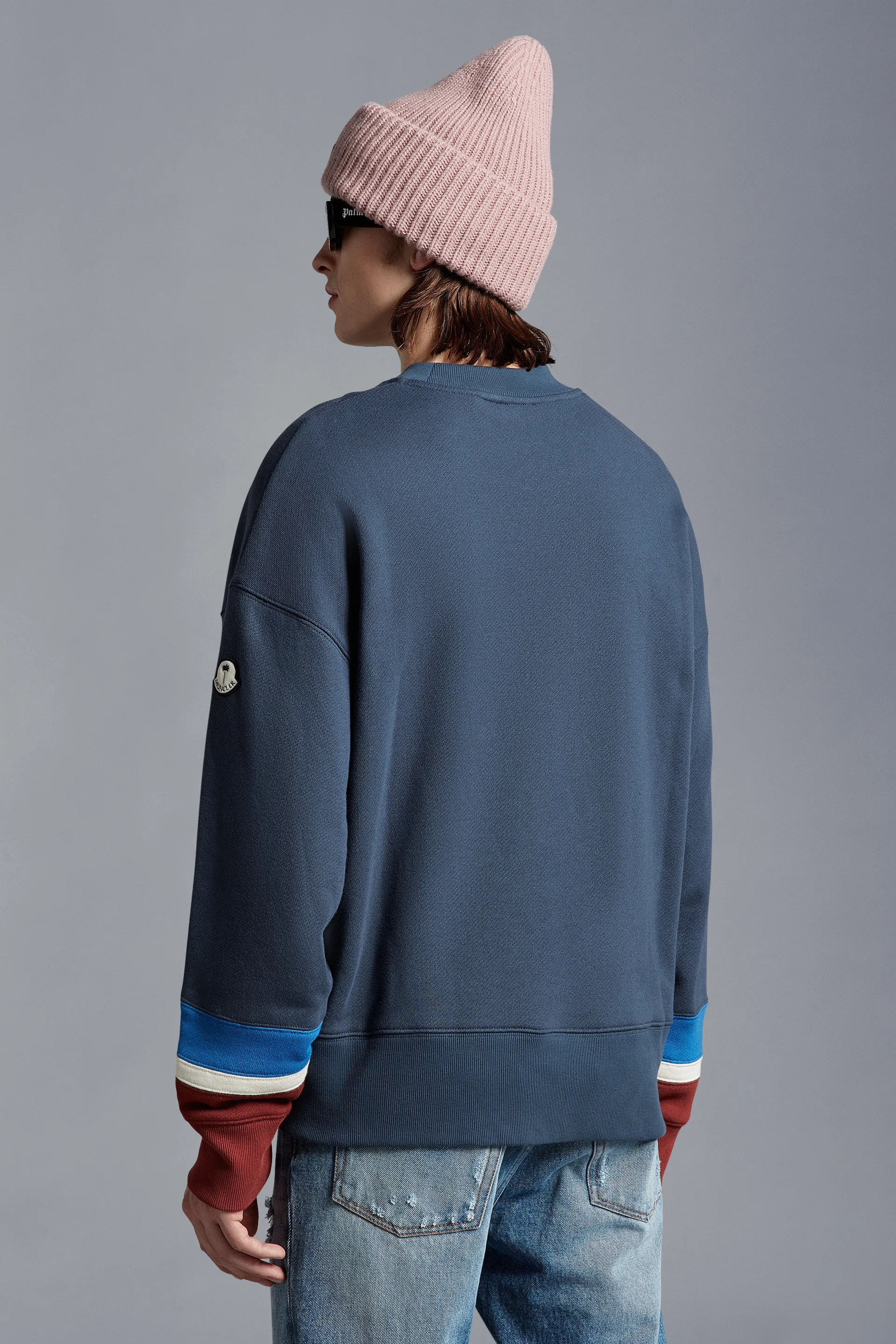 MONCLER  |Crew Neck Street Style Long Sleeves Plain Cotton Logo