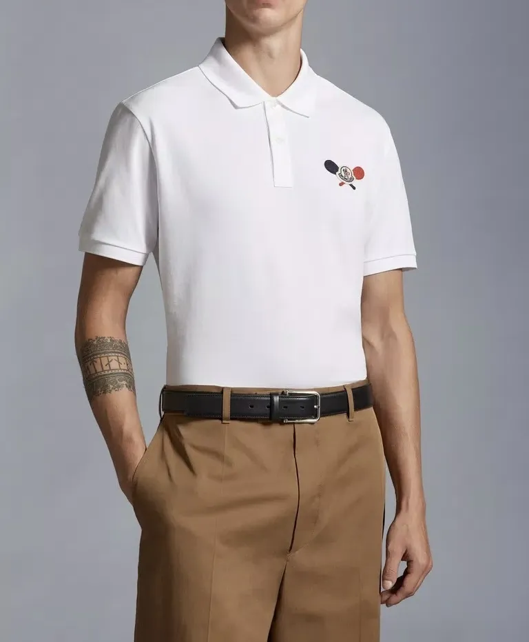 MONCLER  |Tennis Logo Patch Polo Shirt