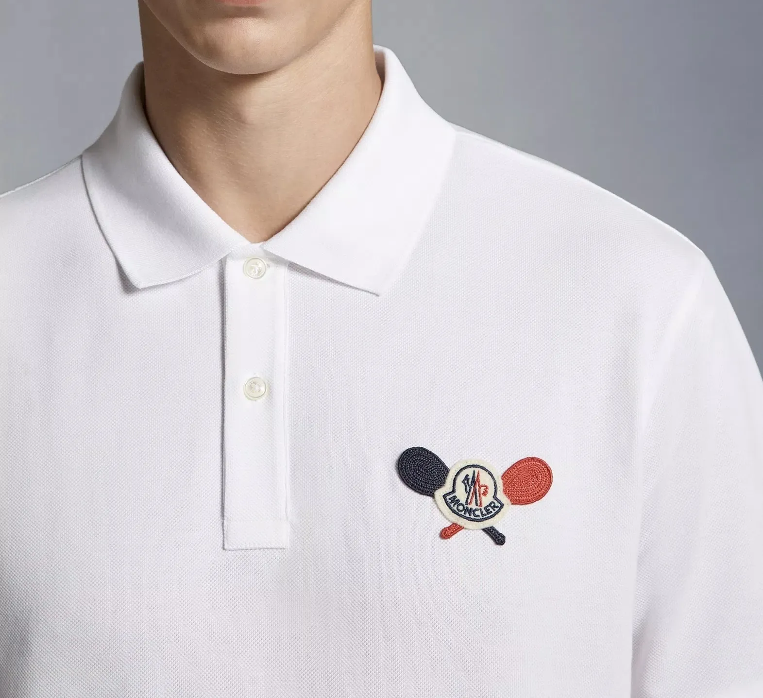 MONCLER  |Tennis Logo Patch Polo Shirt