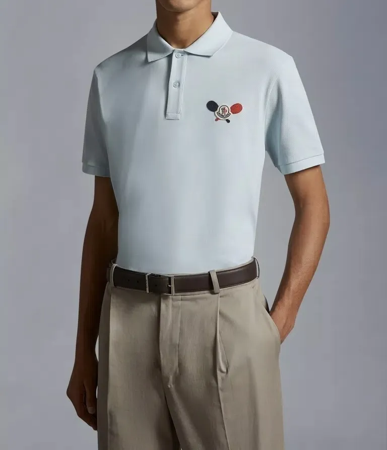 MONCLER  |Tennis Logo Patch Polo Shirt