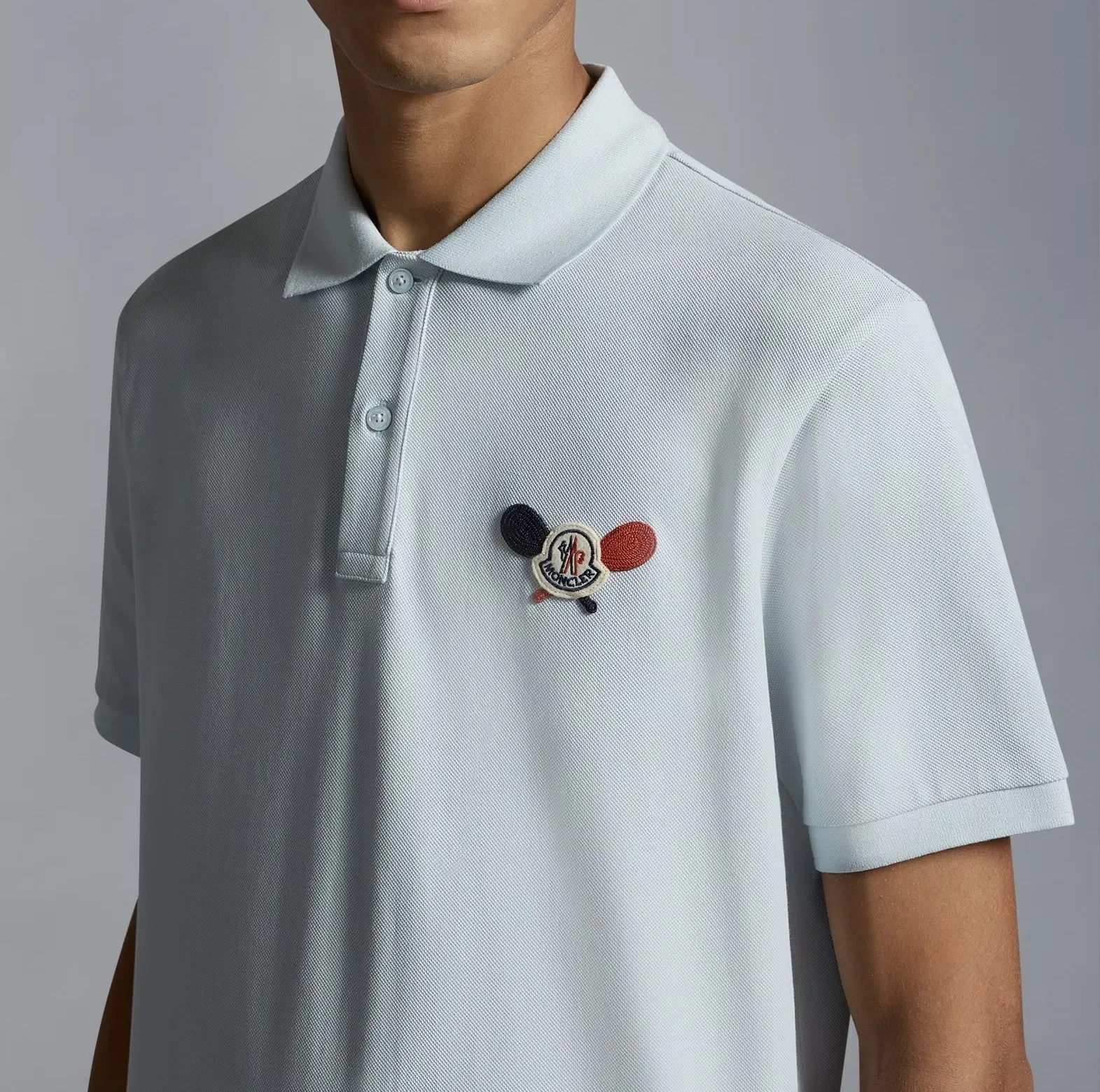 MONCLER  |Tennis Logo Patch Polo Shirt