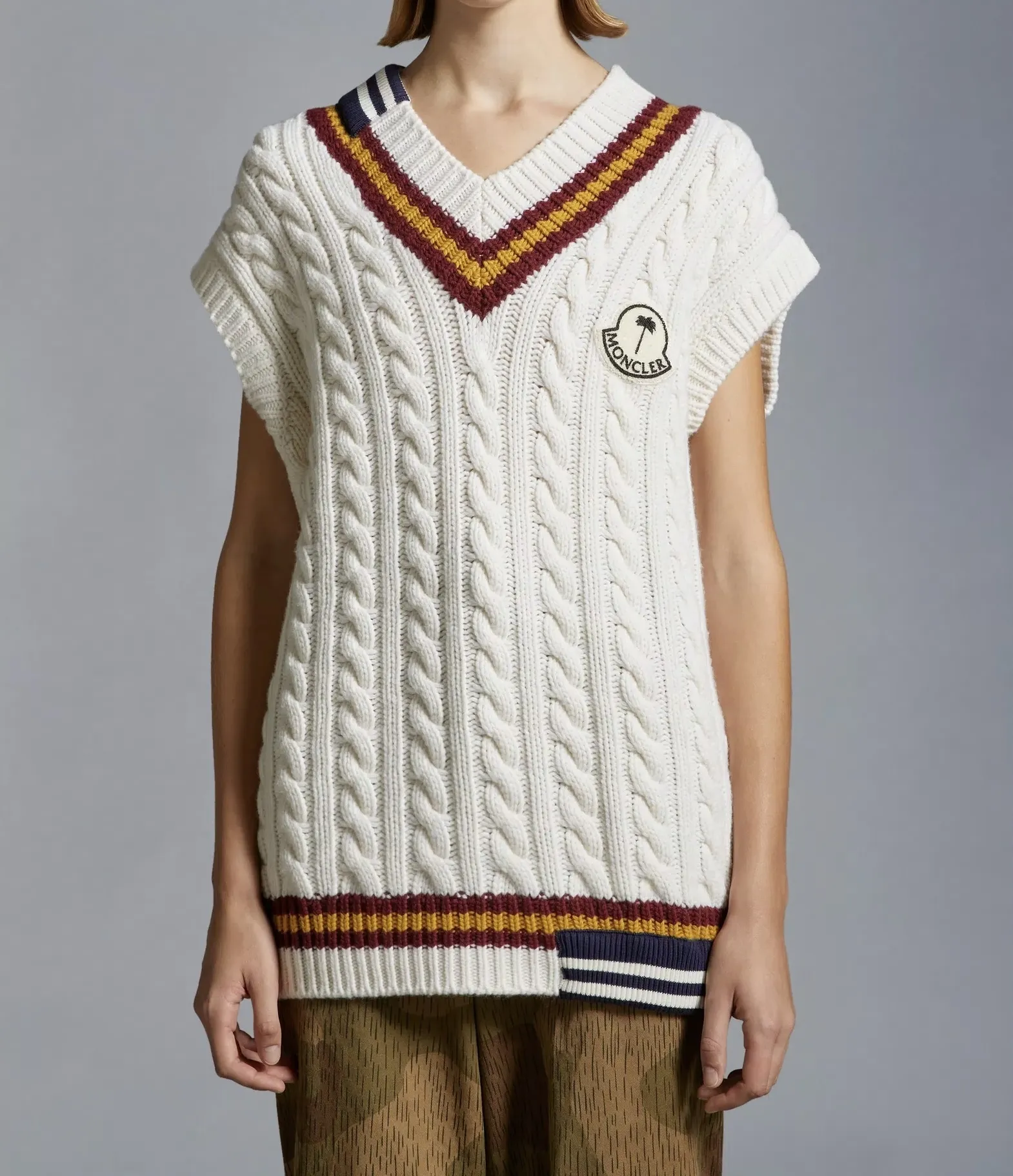 MONCLER  |Wool V-Neck Vest