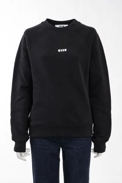 MSGM  |Crew Neck Street Style Long Sleeves Plain Cotton Logo