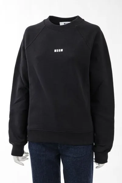 MSGM  |Crew Neck Street Style Long Sleeves Plain Cotton Logo