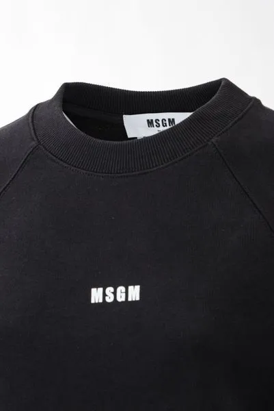 MSGM  |Crew Neck Street Style Long Sleeves Plain Cotton Logo