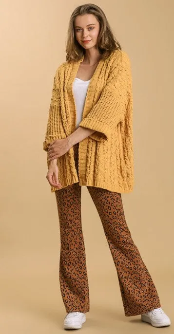 Mustard Cable Knit Sweater