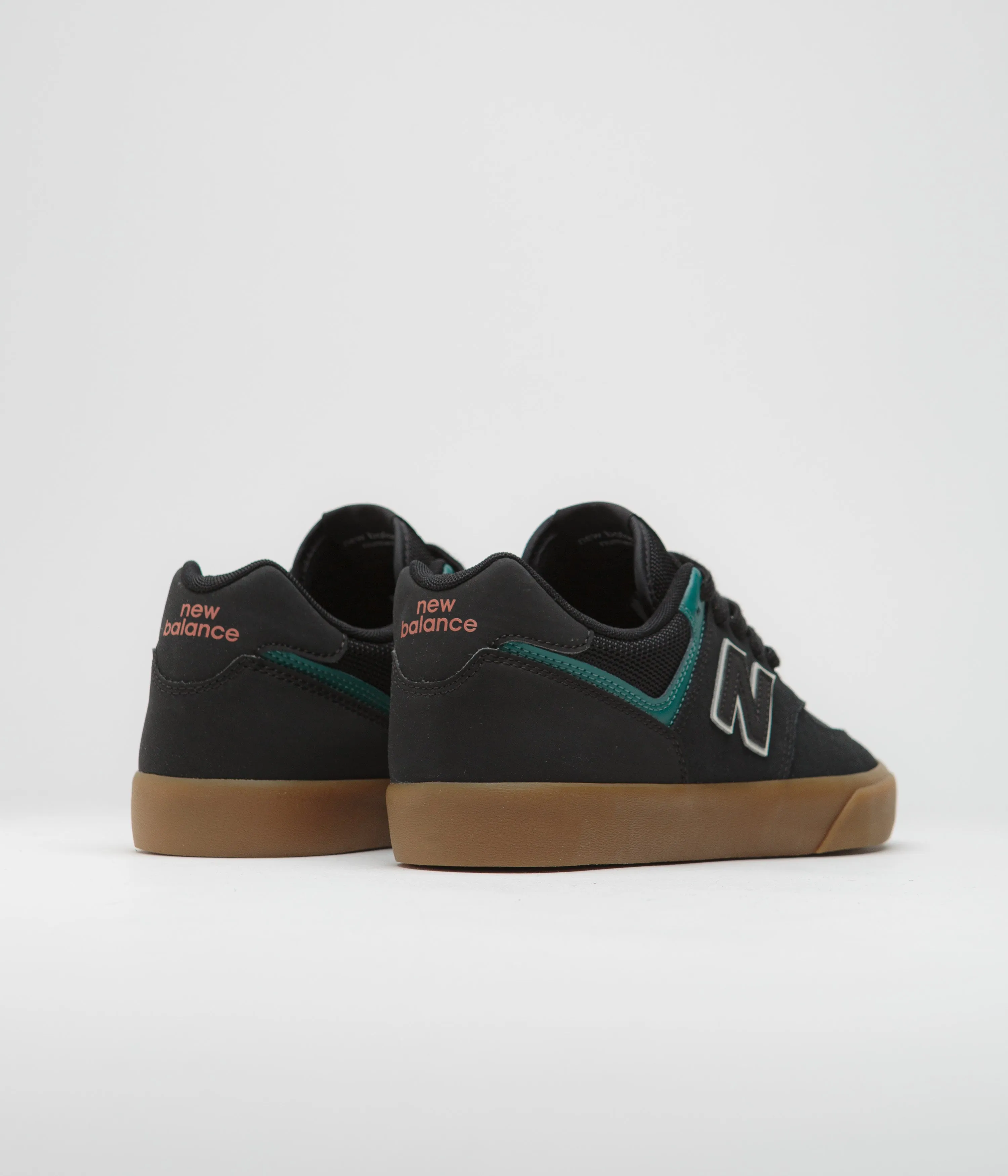 New Balance Numeric 574 Shoes - Black / Vintage Teal