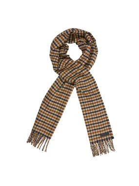 No Excess - Woven Check Print Scarf - Dark Fudge