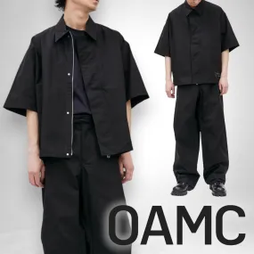 OAMC  |Button-down Unisex Street Style Plain Cotton Short Sleeves