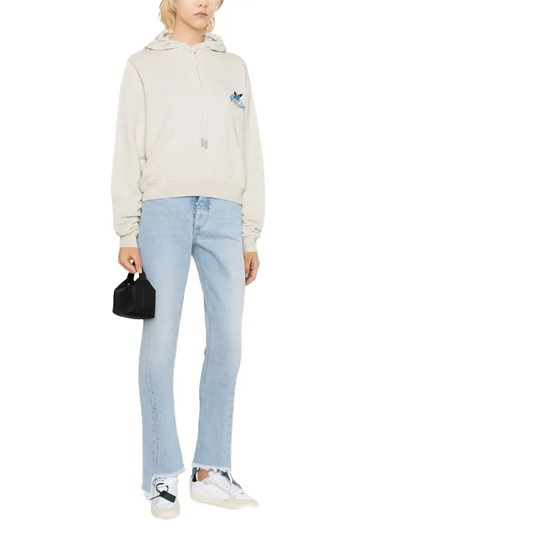 Off-White  |Unisex Street Style Long Sleeves Plain Cotton Logo