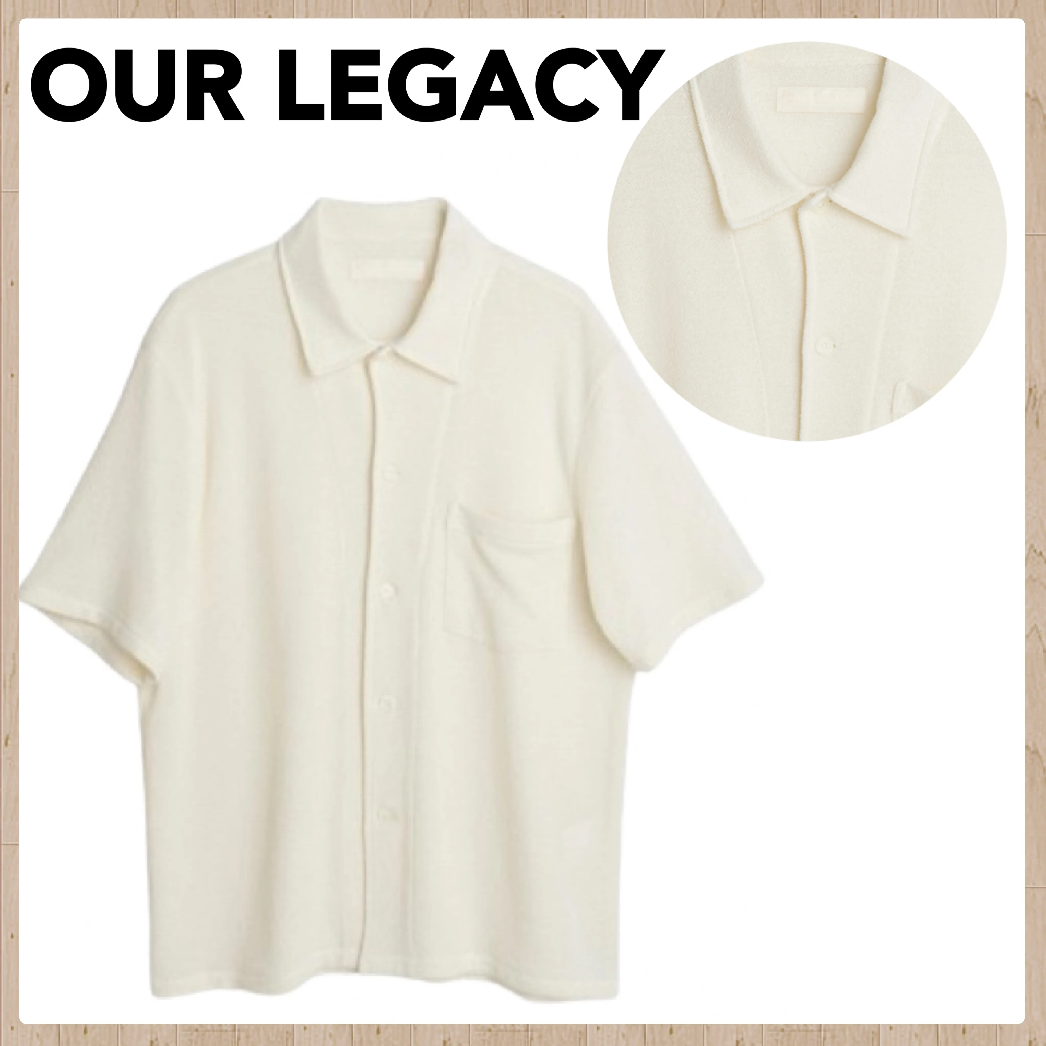 OUR LEGACY  |Button-down Unisex Plain Short Sleeves Oversized Logo Shirts