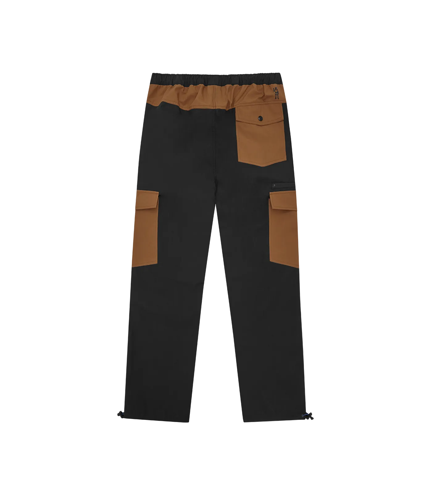 PANELLED TECH PANT - BLACK/BROWN