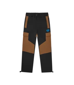 PANELLED TECH PANT - BLACK/BROWN