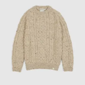 Peregrine Cable Knit Wool Pullover