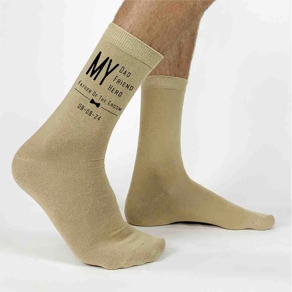 Personalized Wedding Socks for Father of the Groom