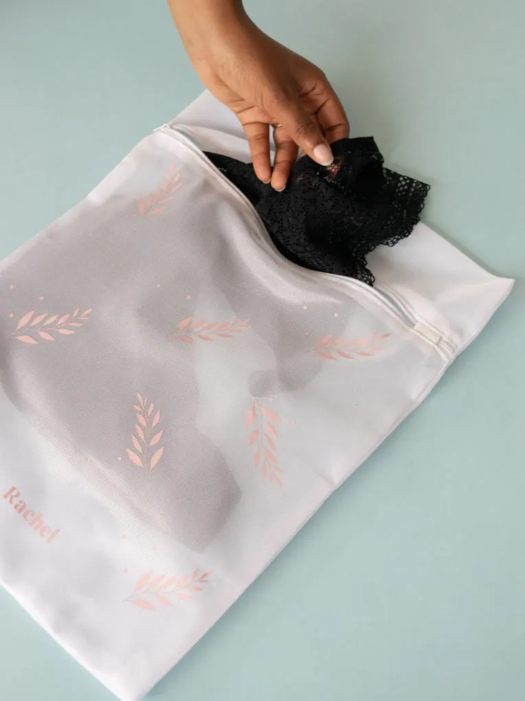 Pink Leaf Wash Bag