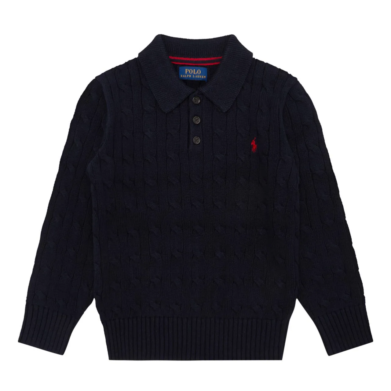 POLO RALPH LAUREN Logo Cable-Knit Sweater - Navy