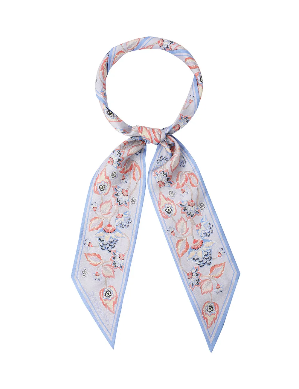 Printed Silk Ribbon Scarf