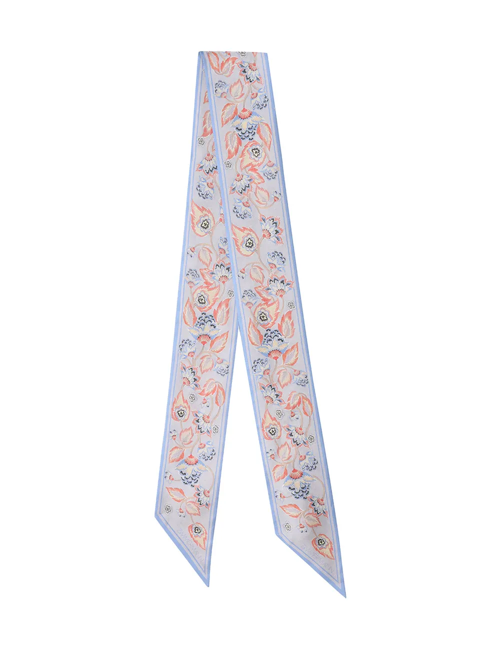 Printed Silk Ribbon Scarf