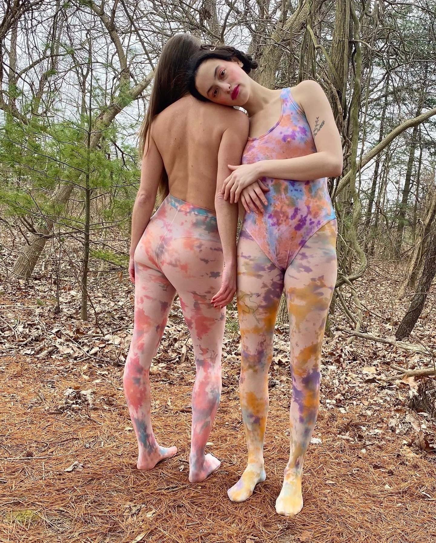 Recycled 3 pack cloud tie dye tights