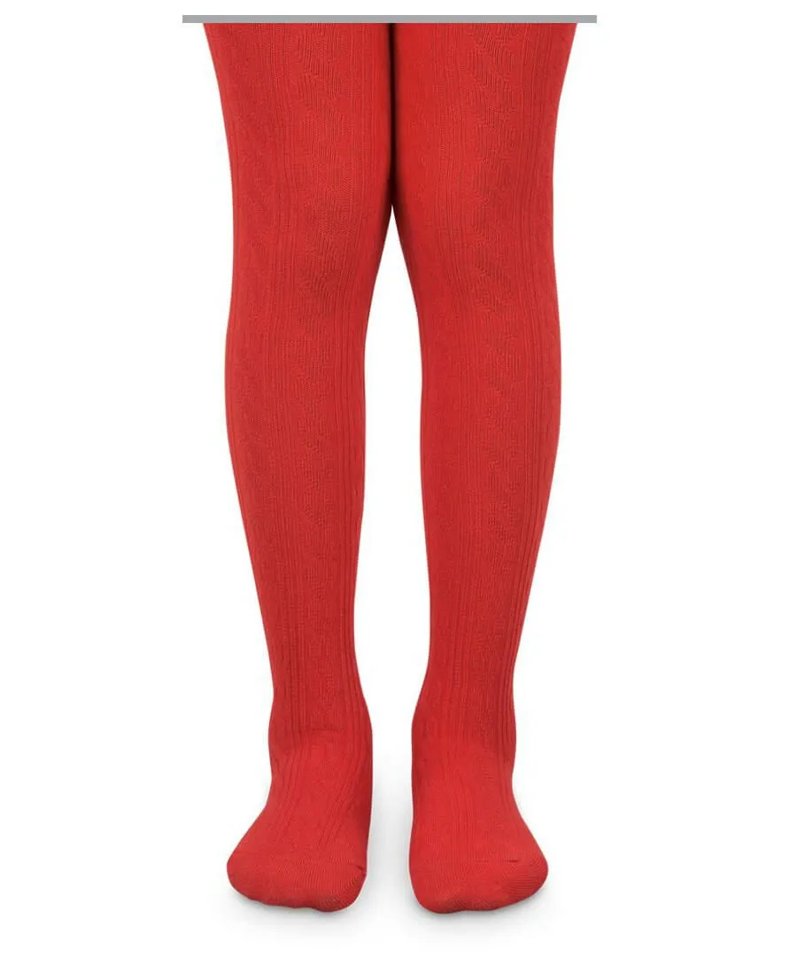 Red Cable Knit Tights