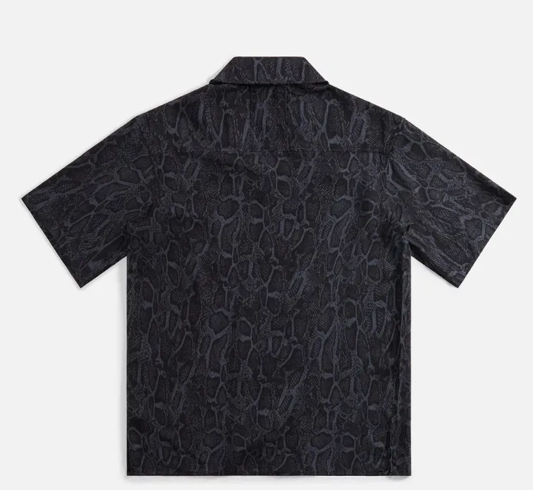 RHUDE  |Button-down Street Style Other Animal Patterns Short Sleeves