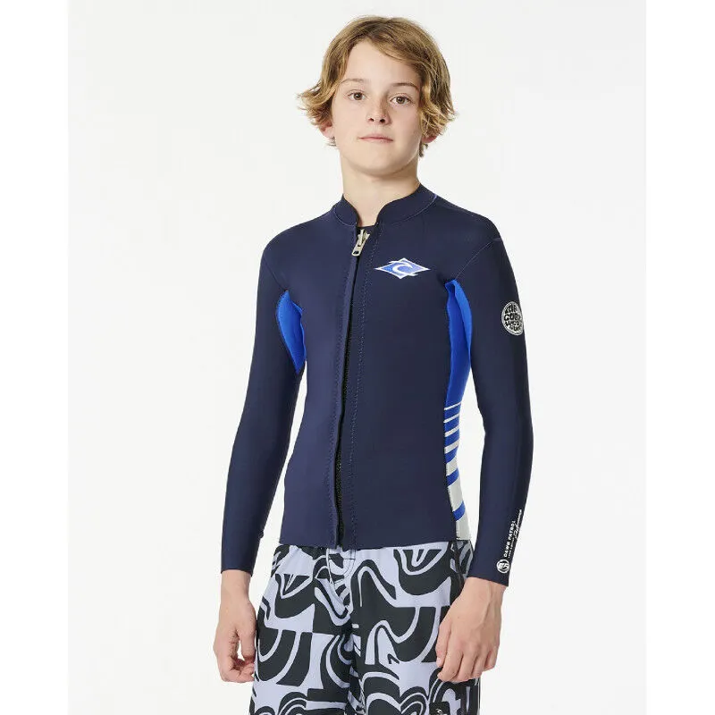 Rip Curl  Dawn Patrol Long Sleeve 1.5 mm Front Zip Jacket - Mute da surf - Bambino