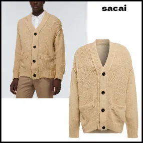 sacai  |Button-down Unisex Street Style Plain Cotton Designers