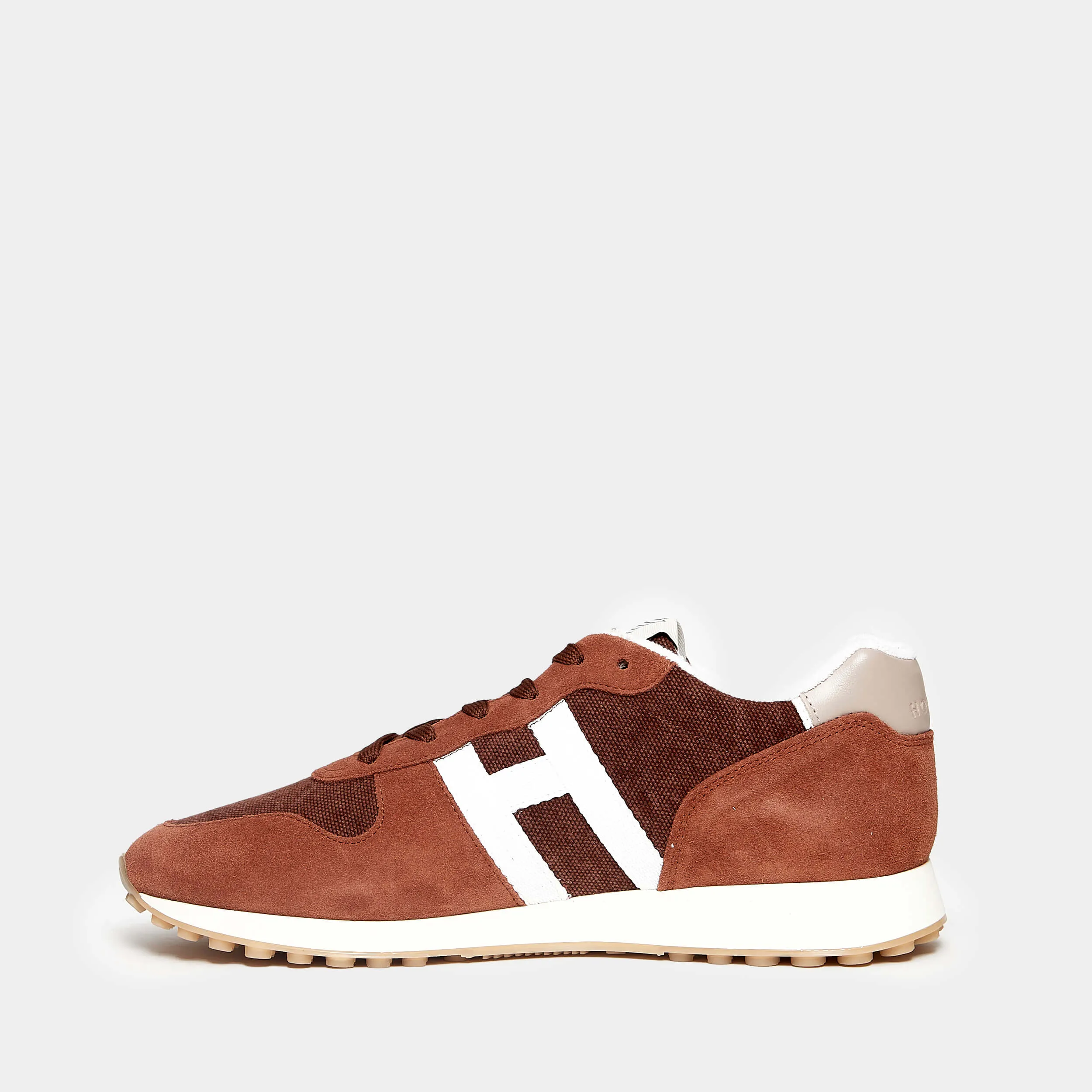 Sneaker H429 in suede e tessuto mattone