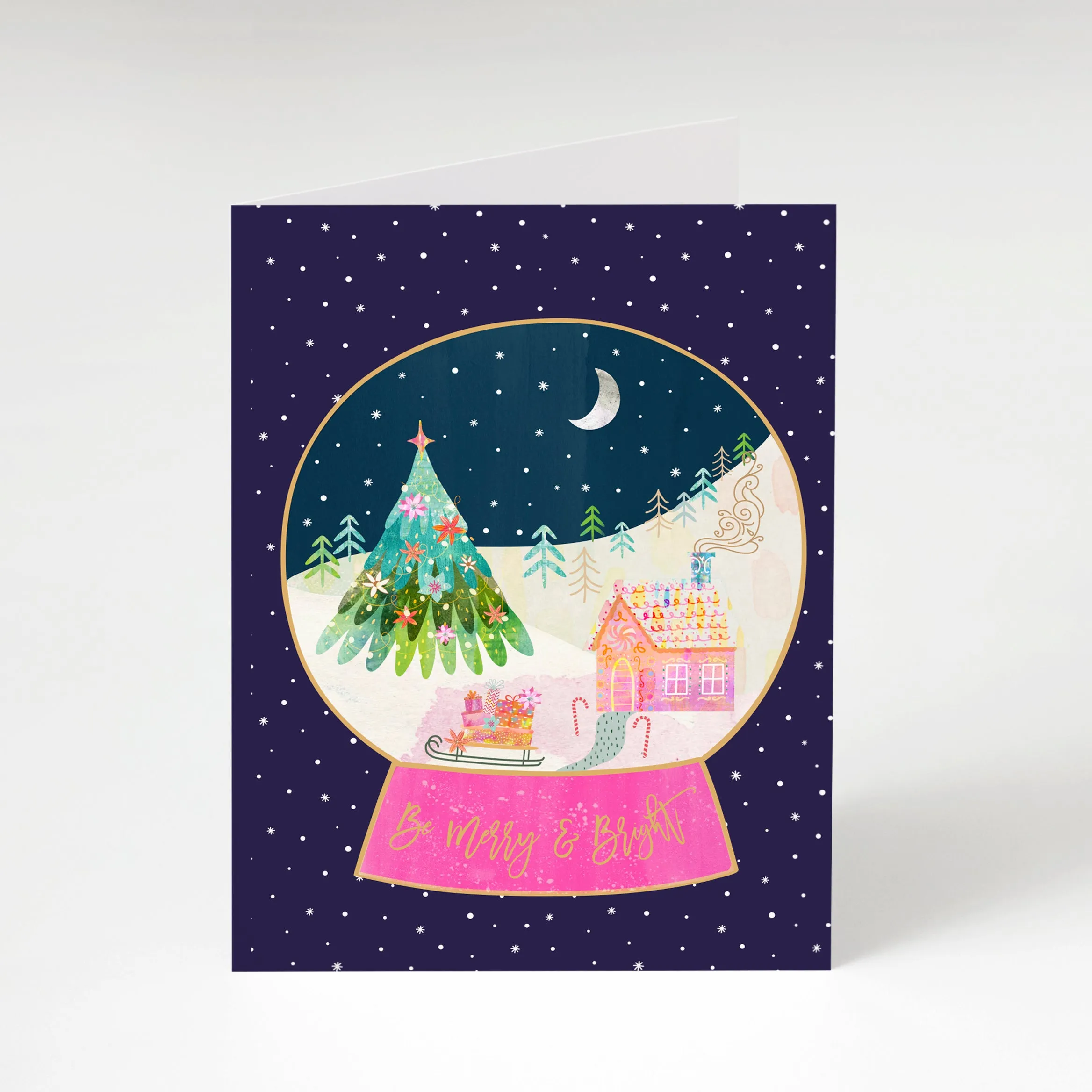 Snow Globe - A6 Christmas Card