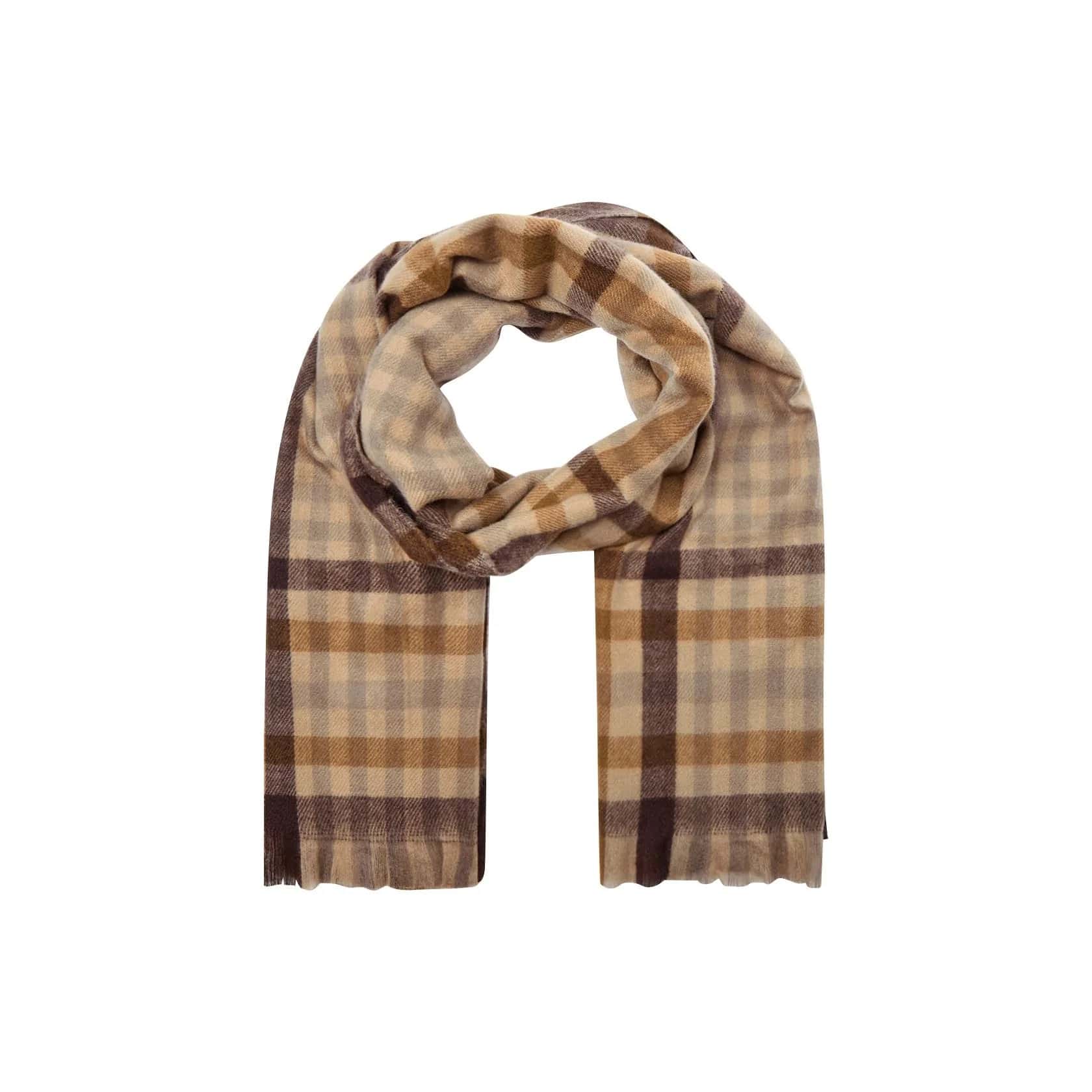 SoyaConcept Brown Check Scarf - 51126-40