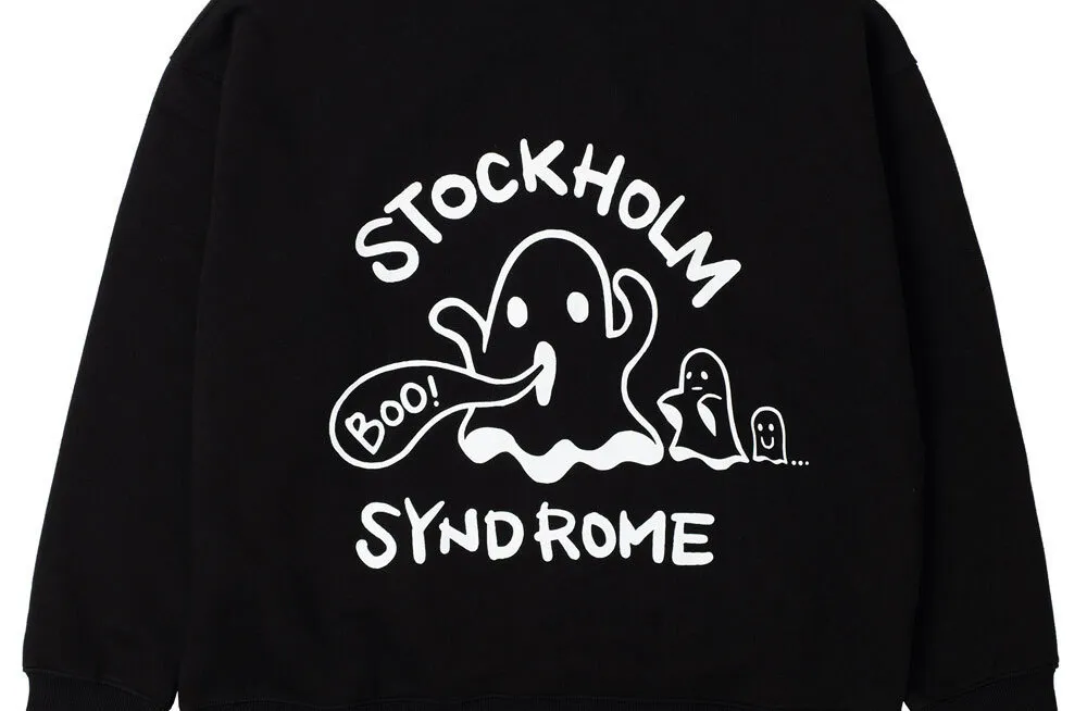 STOCKHOLM SYNDROME  |Unisex Street Style Long Sleeves Plain Cotton Logo Hoodies