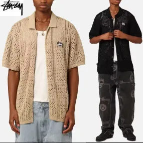 STUSSY  |Button-down Street Style Short Sleeves Skater Style Shirts