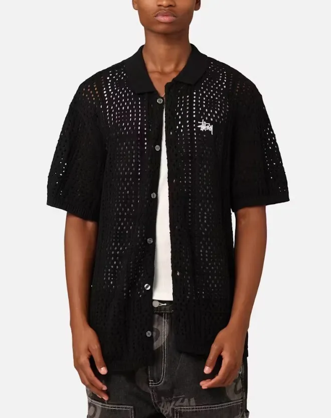 STUSSY  |Button-down Street Style Short Sleeves Skater Style Shirts