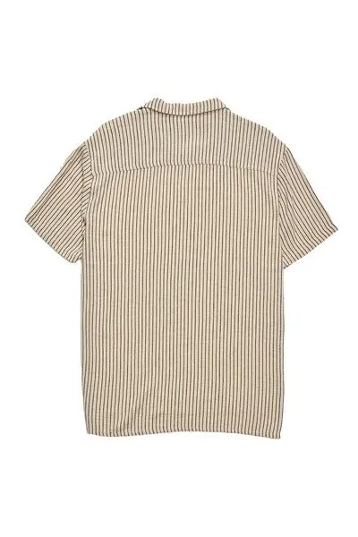 STUSSY  |Button-down Stripes Street Style Cotton Short Sleeves Logo