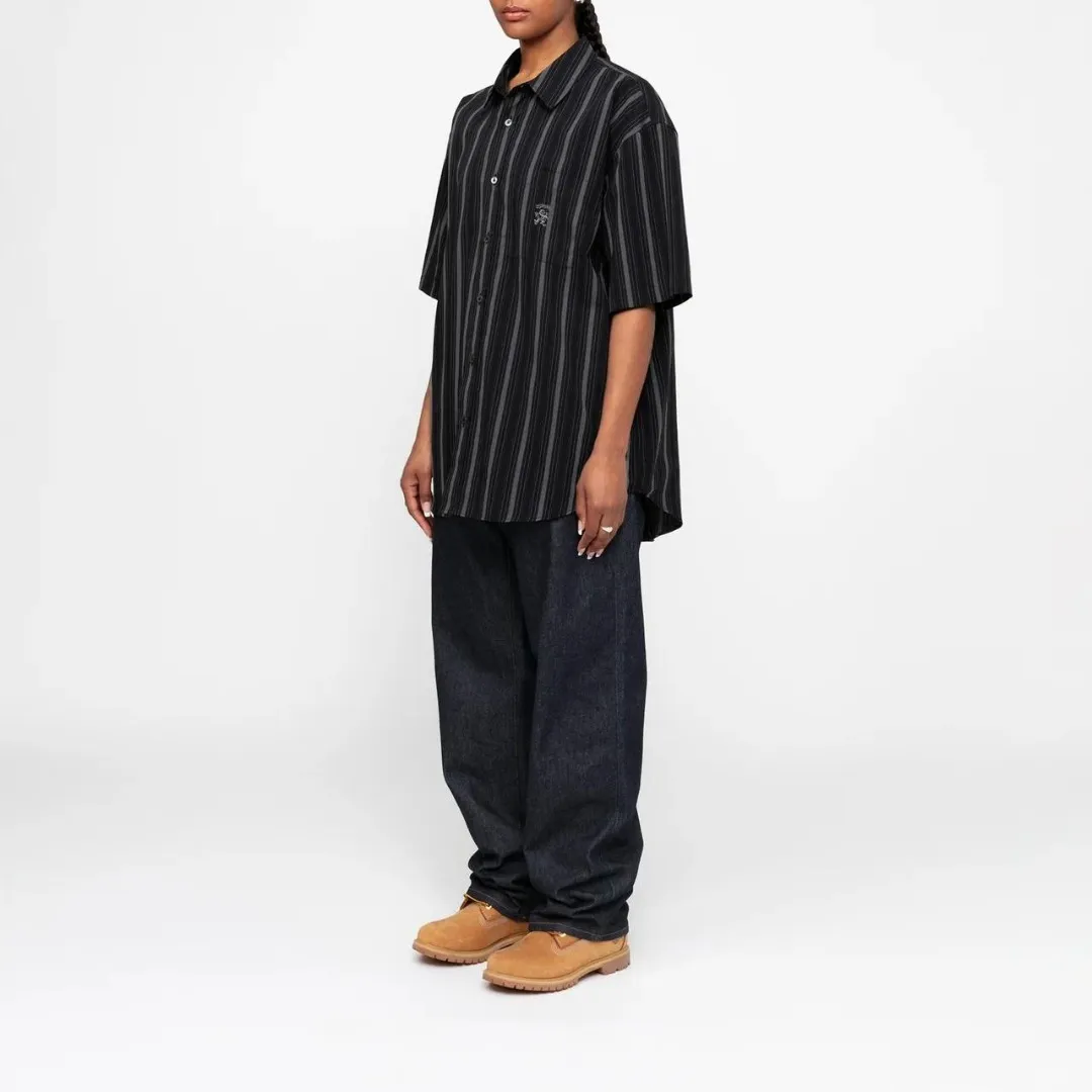 STUSSY  |Button-down Unisex Street Style Long Sleeves Logo