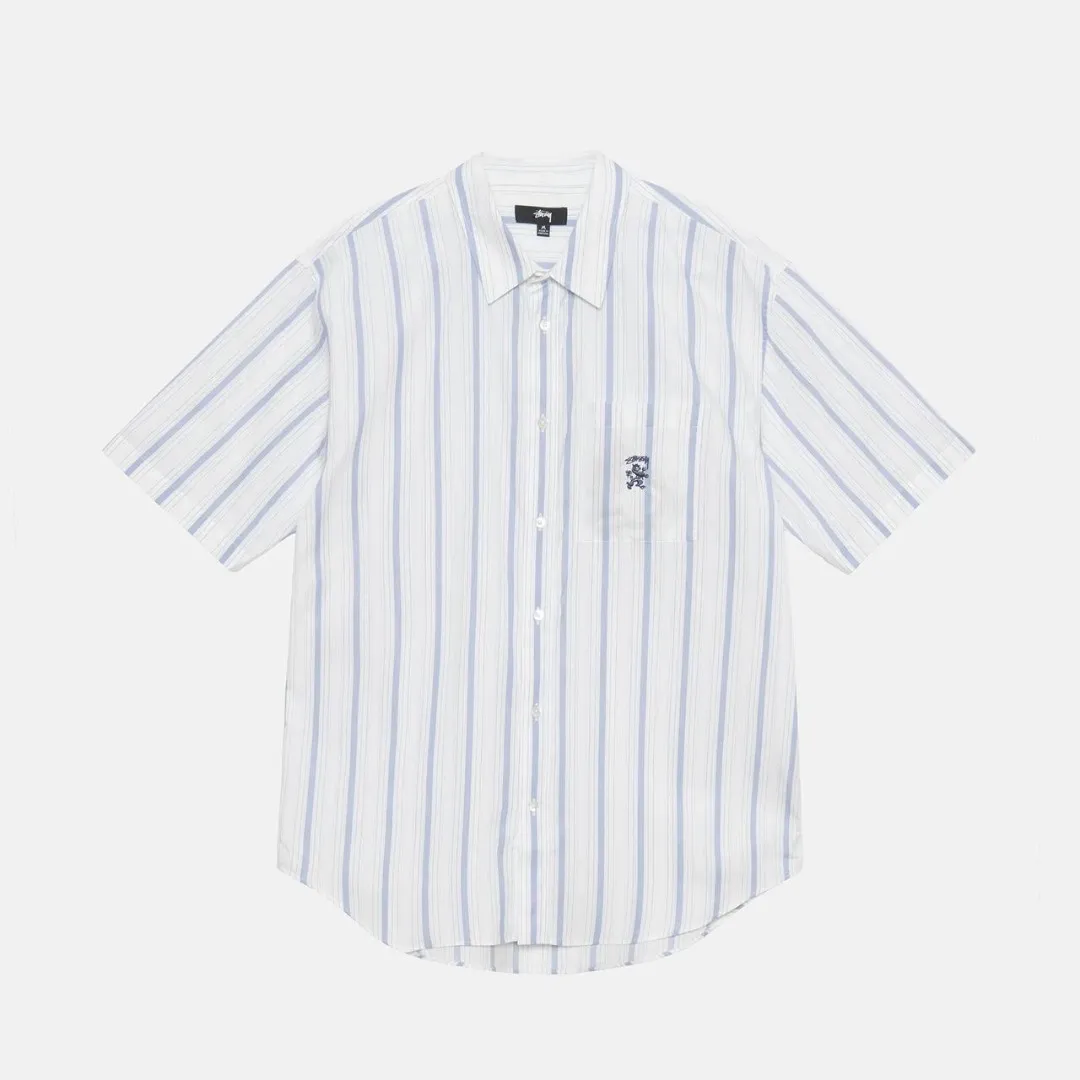 STUSSY  |Button-down Unisex Street Style Long Sleeves Logo