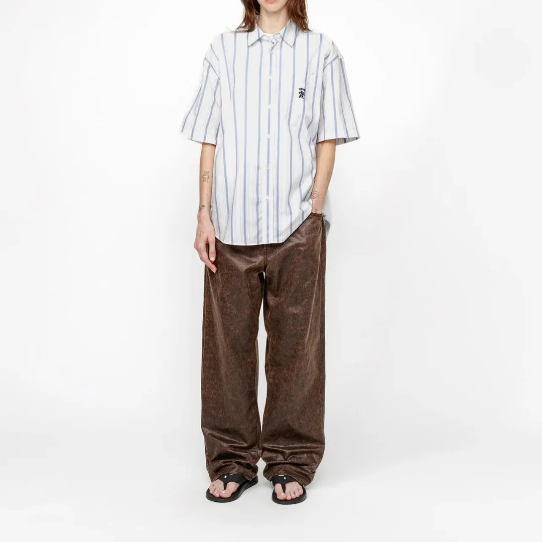 STUSSY  |Button-down Unisex Street Style Long Sleeves Logo