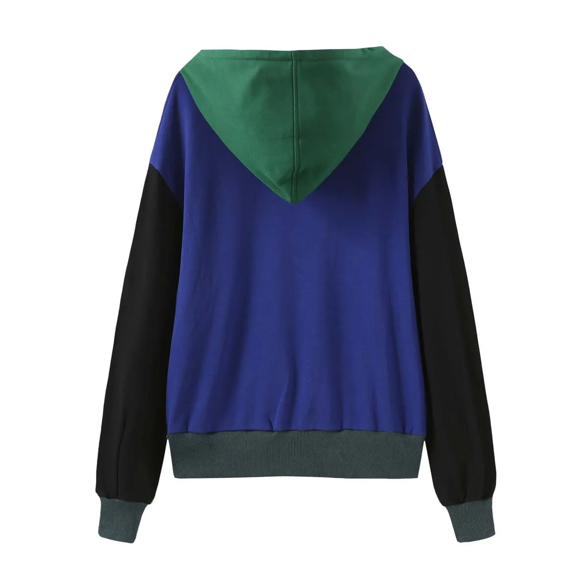 Subdue Colour block Hoodies - Electric Blue