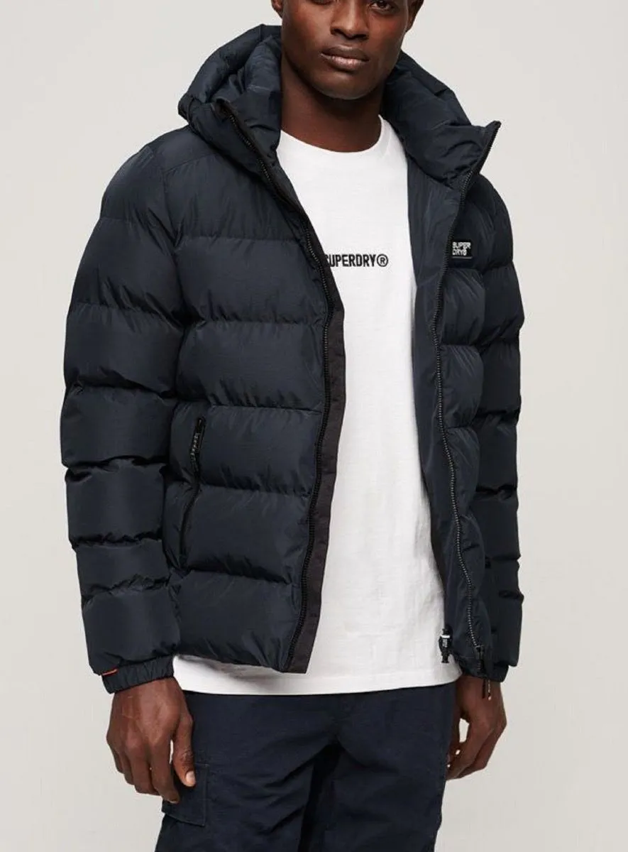 Superdry Hooded Sport Puffer Jacket Eclipse Navy