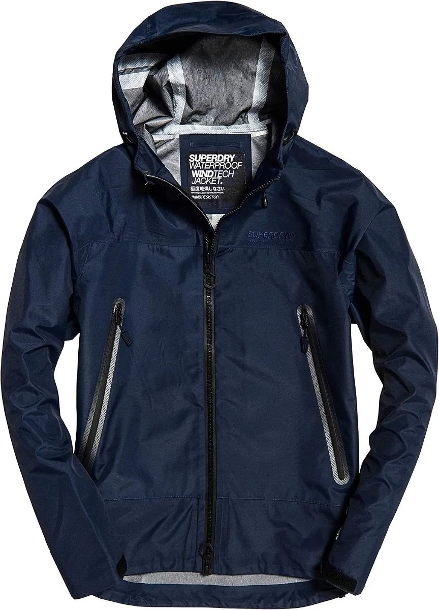 Superdry Hydrotech Softshell Hooded Jacket Navy