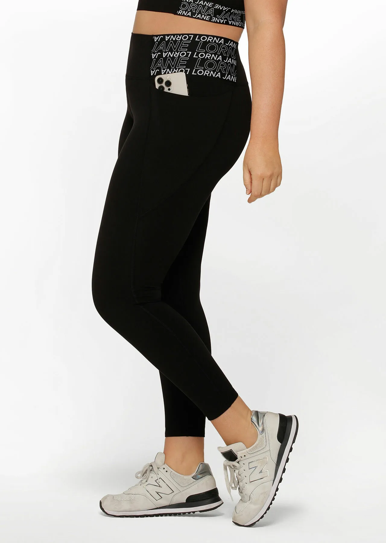 Superior Phone Pocket Ankle Biter Leggings | Black | Tights and Leggings | Lorna Jane New Zealand